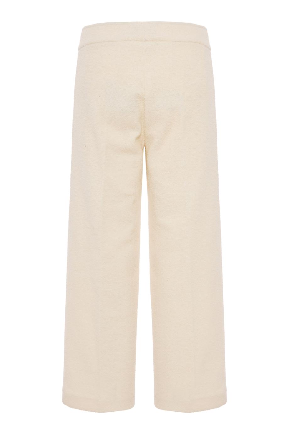 Alex bouclé wide-leg pants in winter white