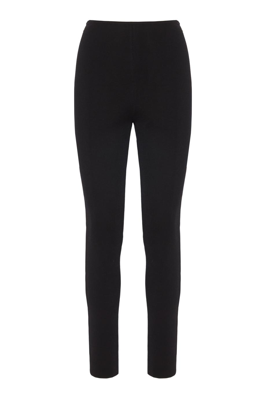 High-waisted Milano jersey leggings in black