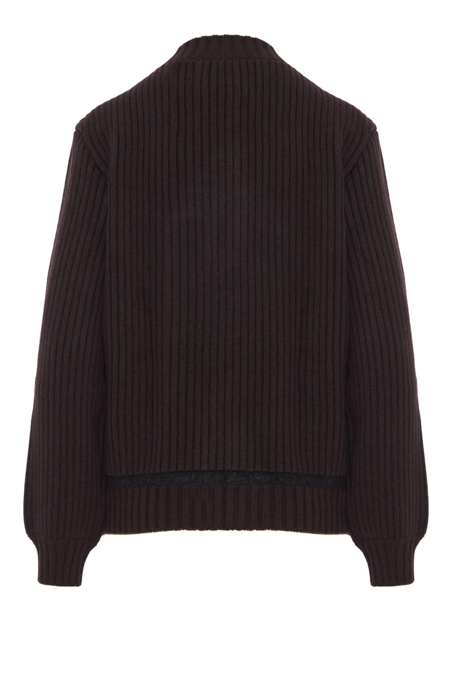 Shearling-effect cashmere and cotton jacket in vert