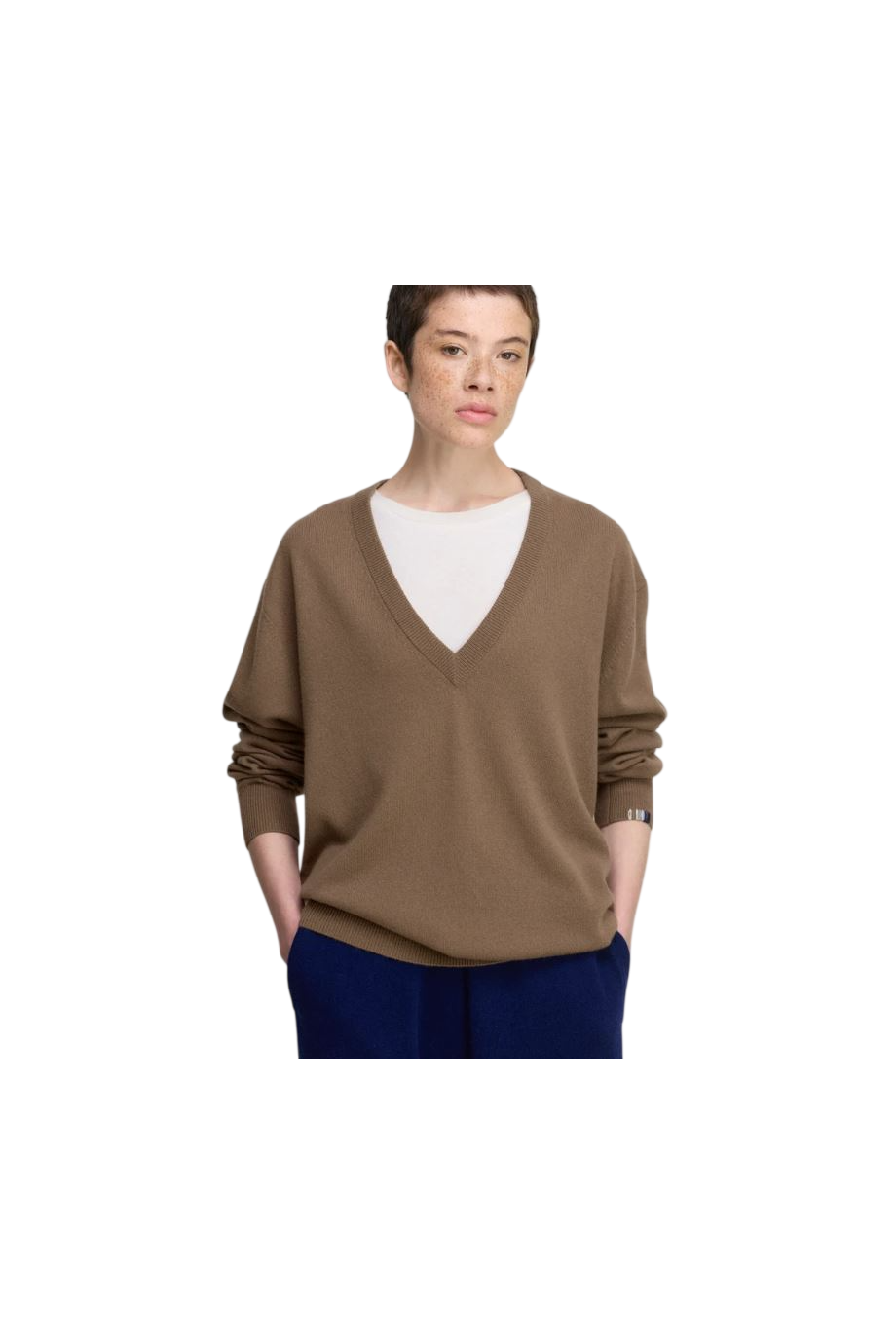 No492 Ben cashmere sweater in chai