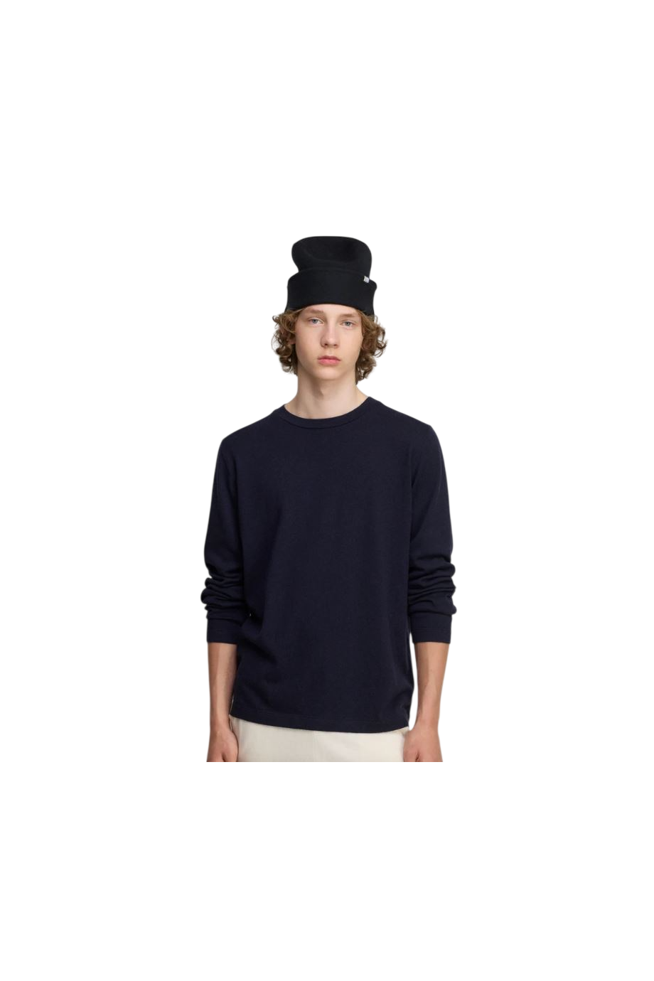 No500 Jones cotton-cashmere long-sleeved t-shirt in navy