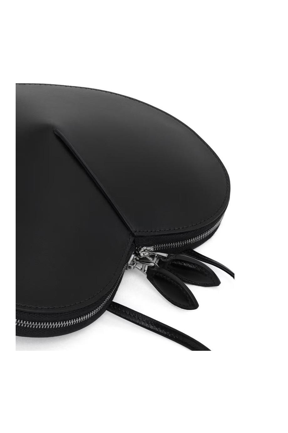 Le Coeur calfskin bag in black