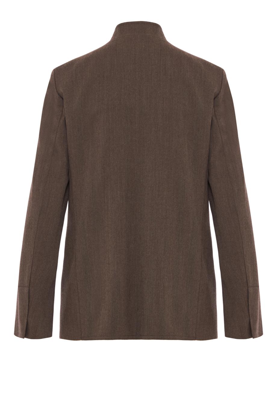 Wool and cashmere blazer in dark taupe