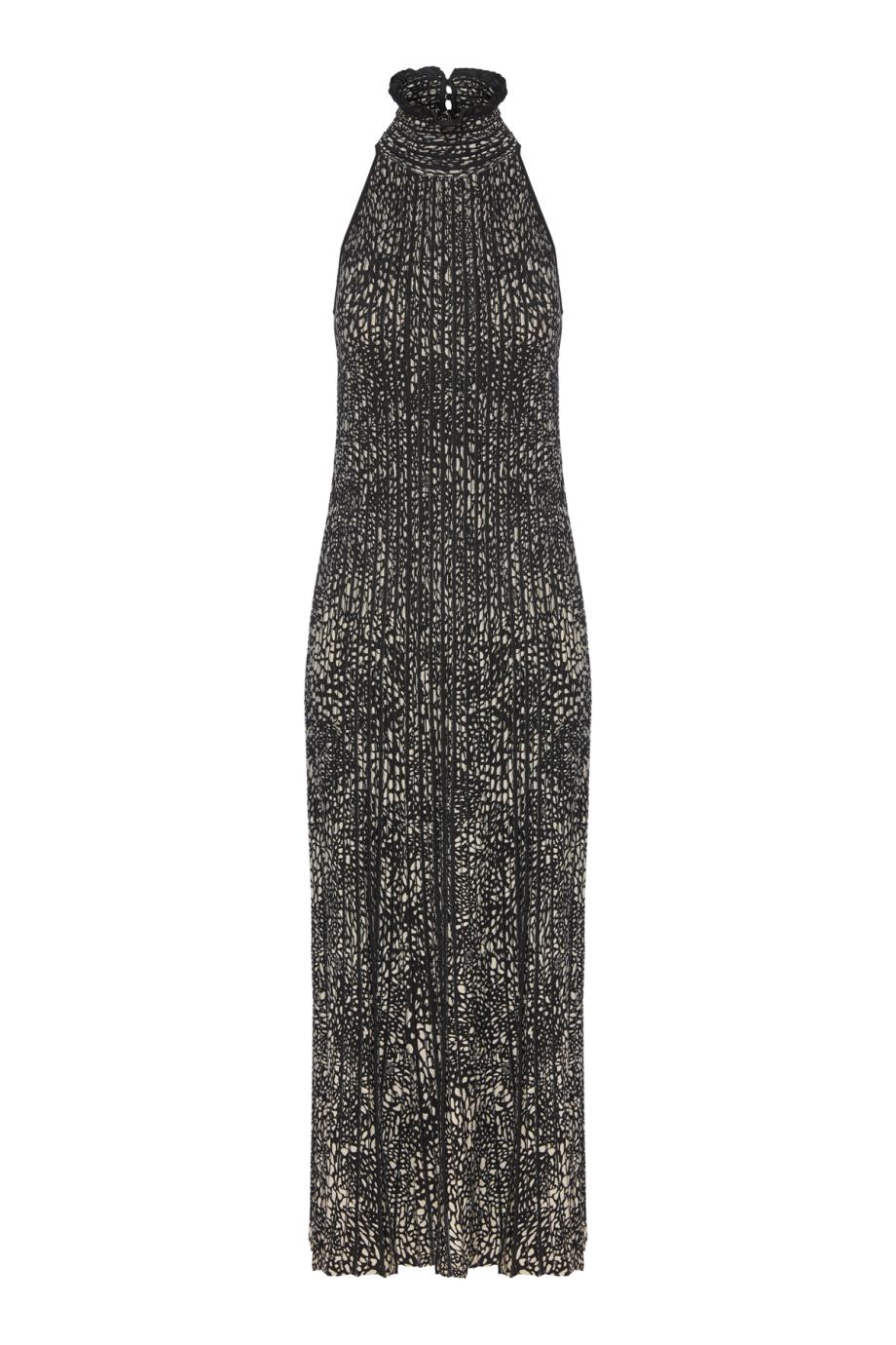 ΦΟΡΕΜΑ HALTER NECK PRINTED KNIT MIDI