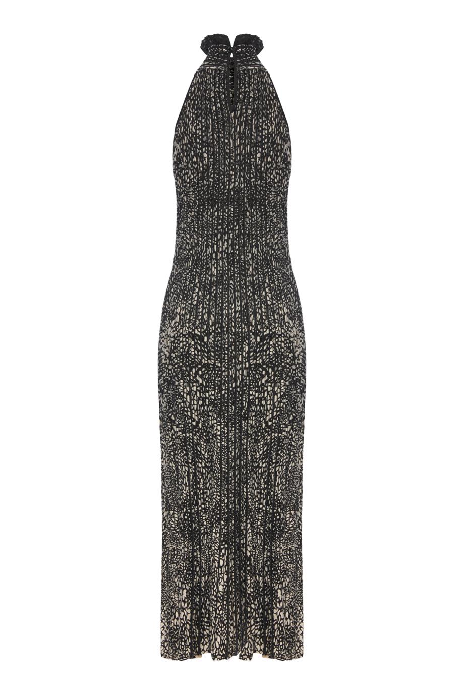 ΦΟΡΕΜΑ HALTER NECK PRINTED KNIT MIDI