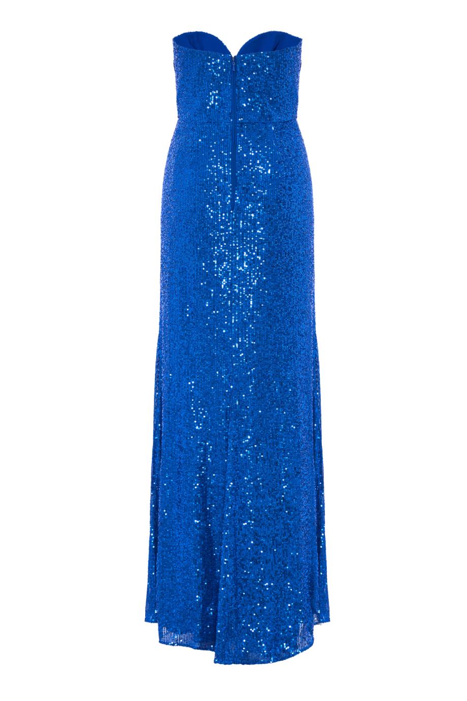 ΦΟΡΕΜΑ STRAPLESS SEQUINED DRAPED LONG