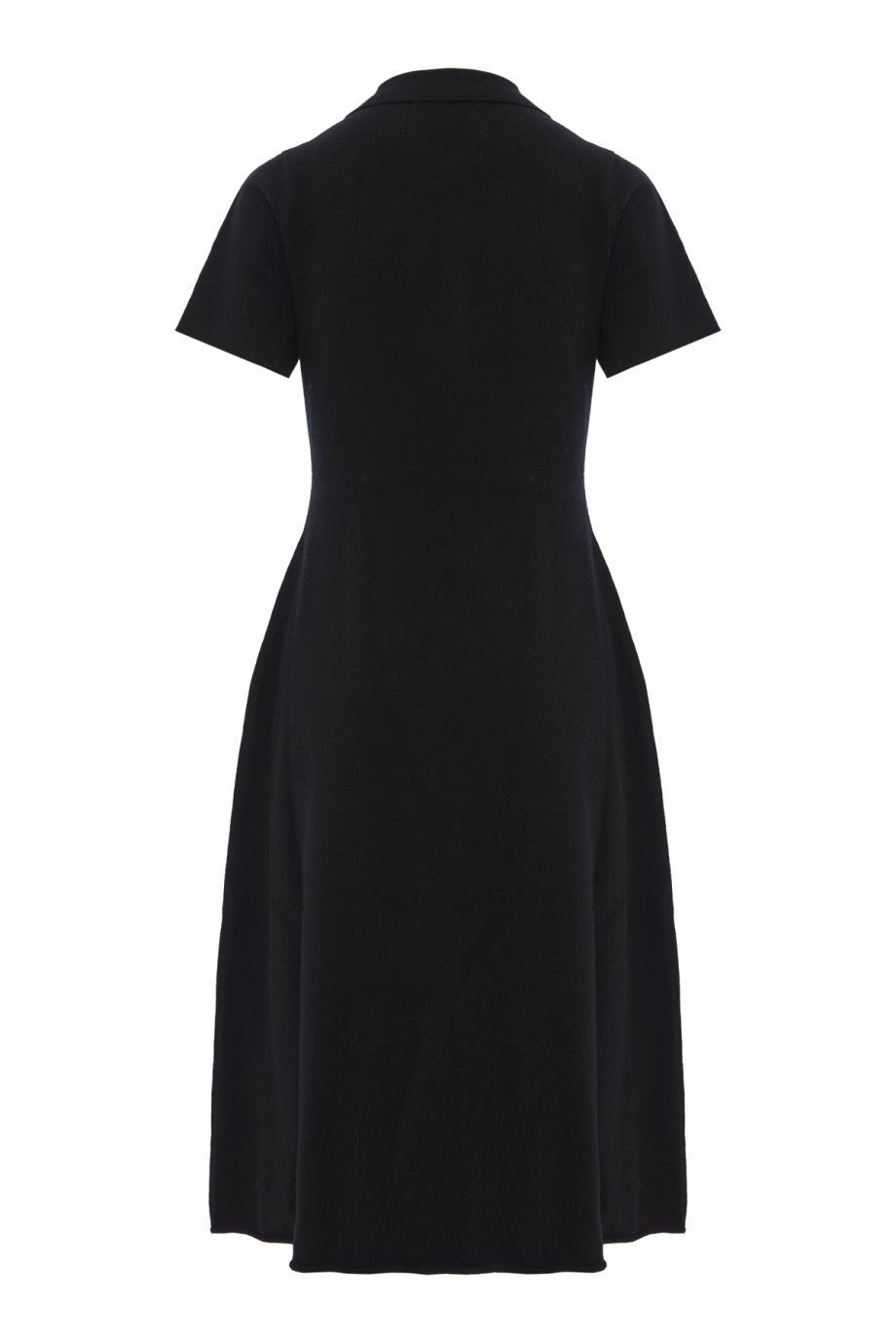 No497 Georgia cashmere-blend midi dress in raven