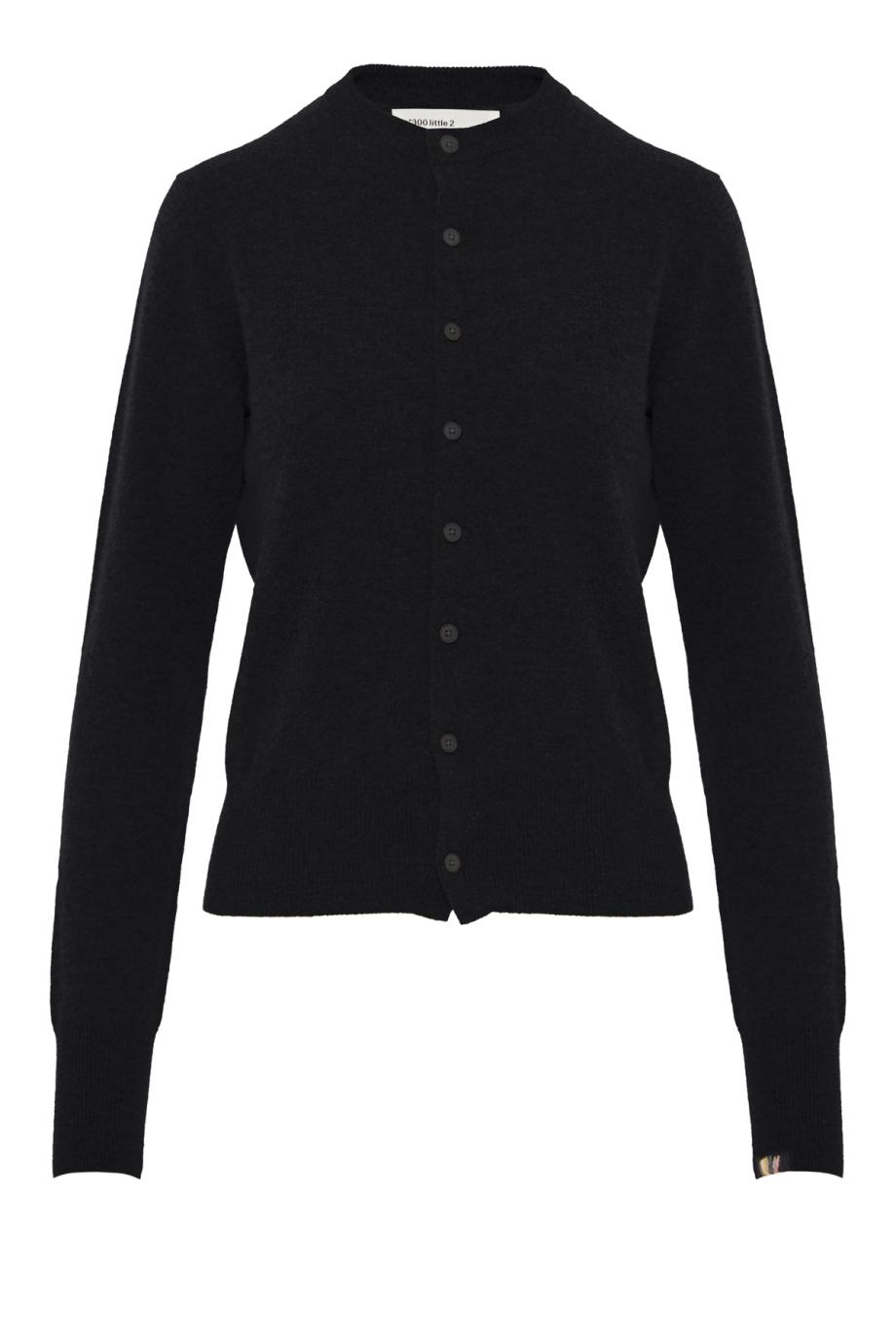 No300 Little cashmere cardigan in raven