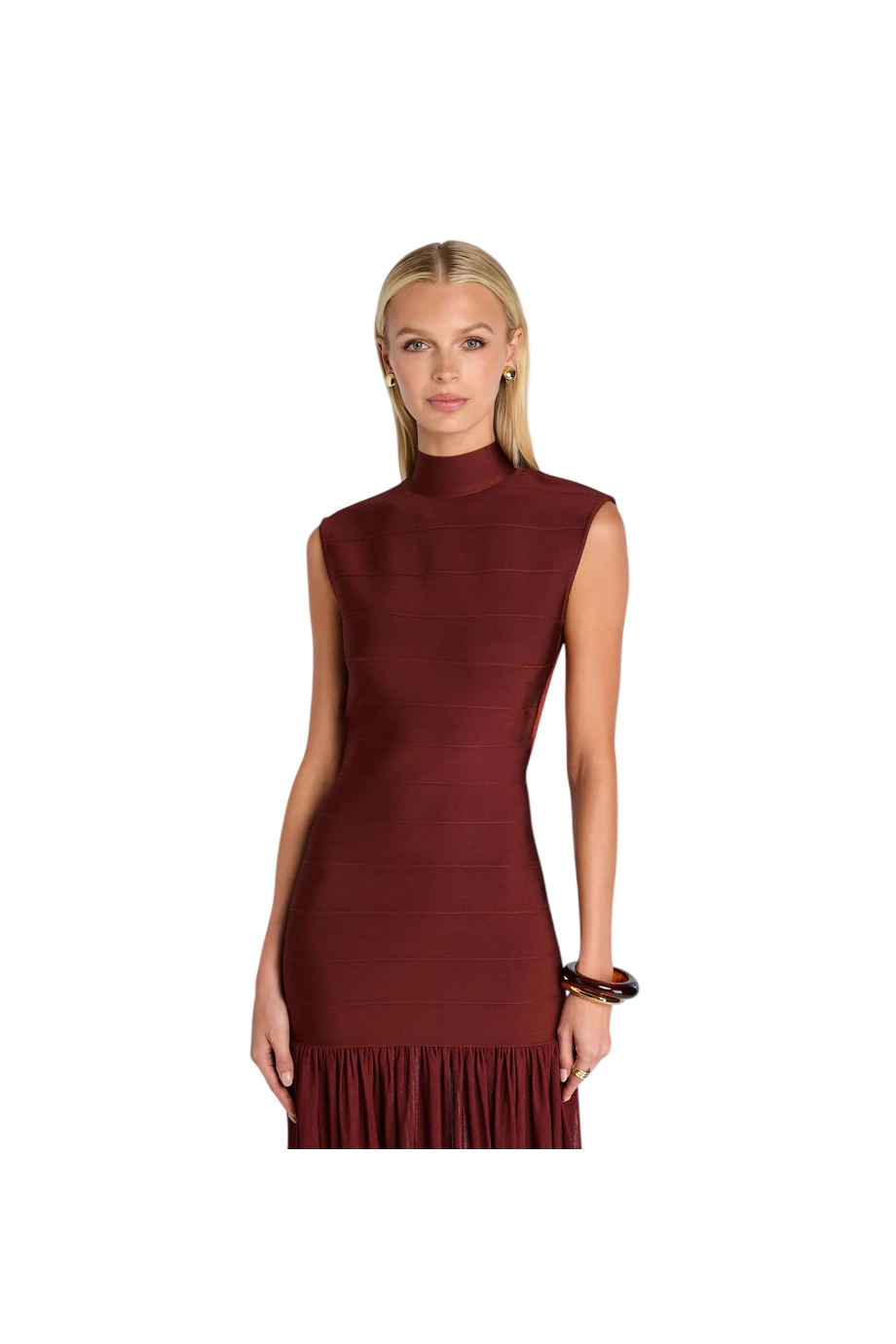 Zosima bandage maxi dress in cigar