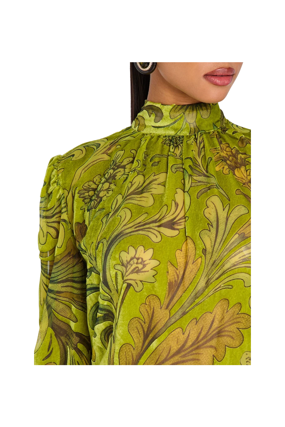 Aradea burnout velvet top in envy