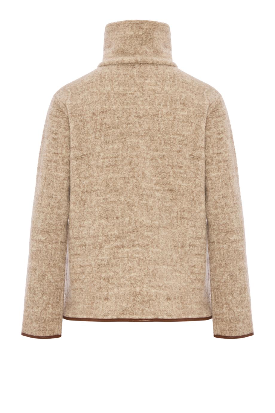 Liolie cashmere zip jacket in taupe