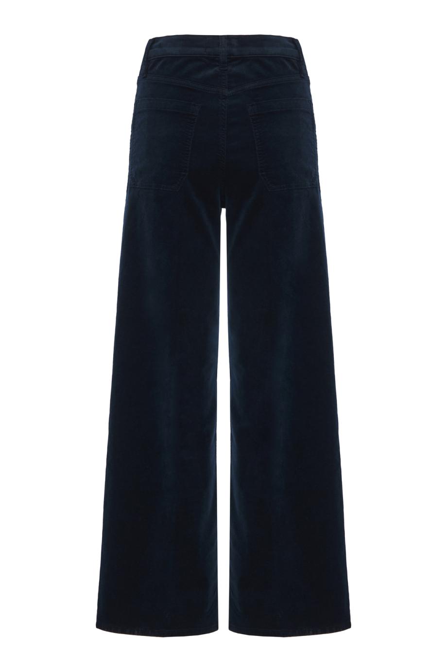 Le Slim Palazzo corduroy pants in navy