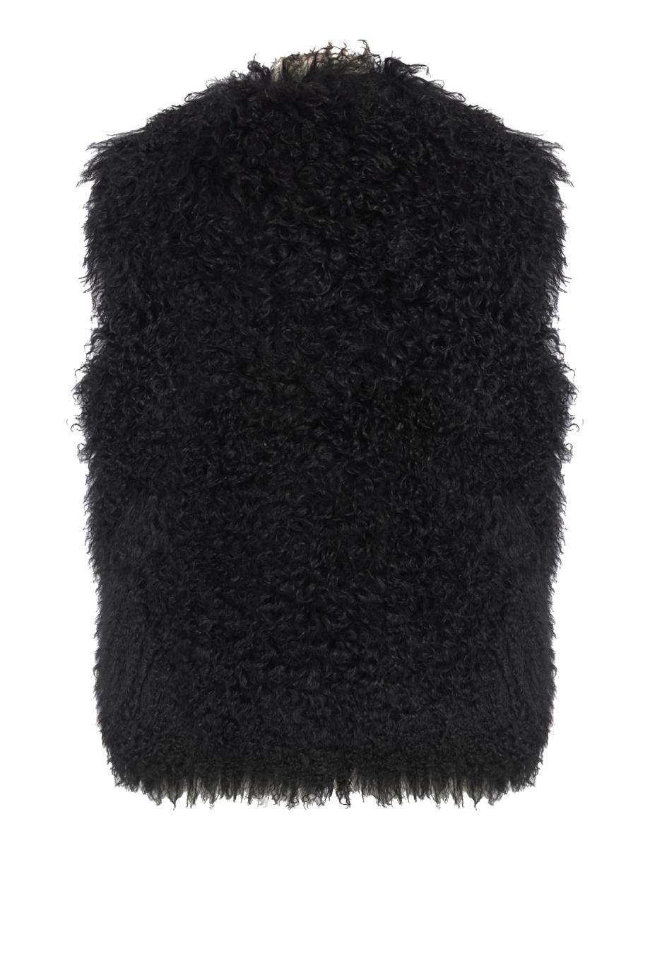 Tibetan lamb gilet in black