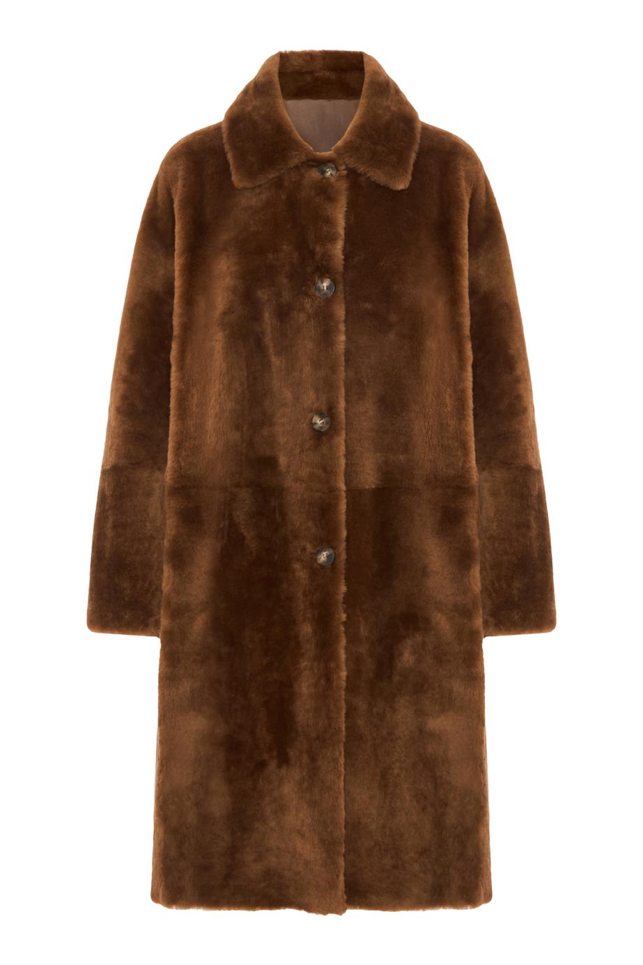 Emma shearling coat in caramel