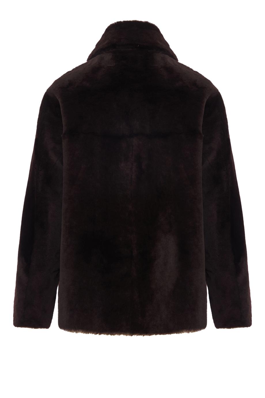 Allison reversible shearling jacket in ebony