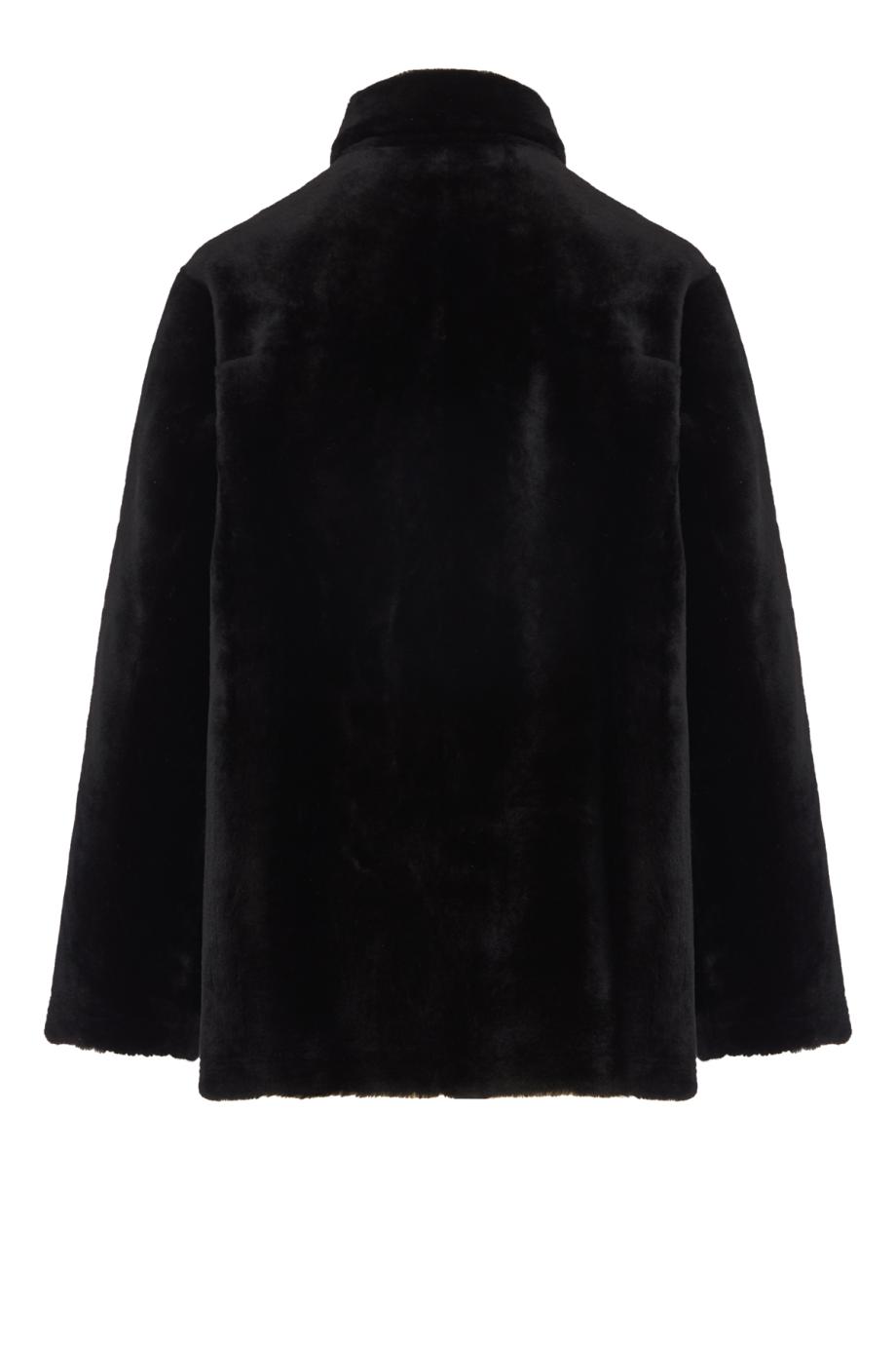 Perla shearling jacket in black