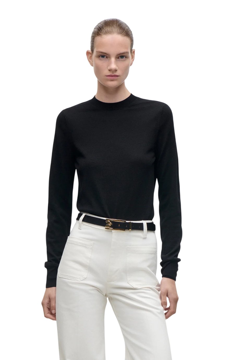 Austen merino wool-blend sweater in black