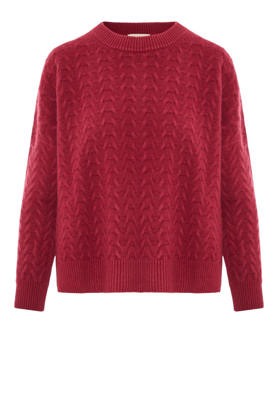 Cashmere sweater in dahlia