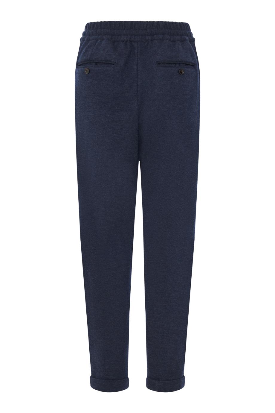 Cashmere-blend drawstring pants in navy