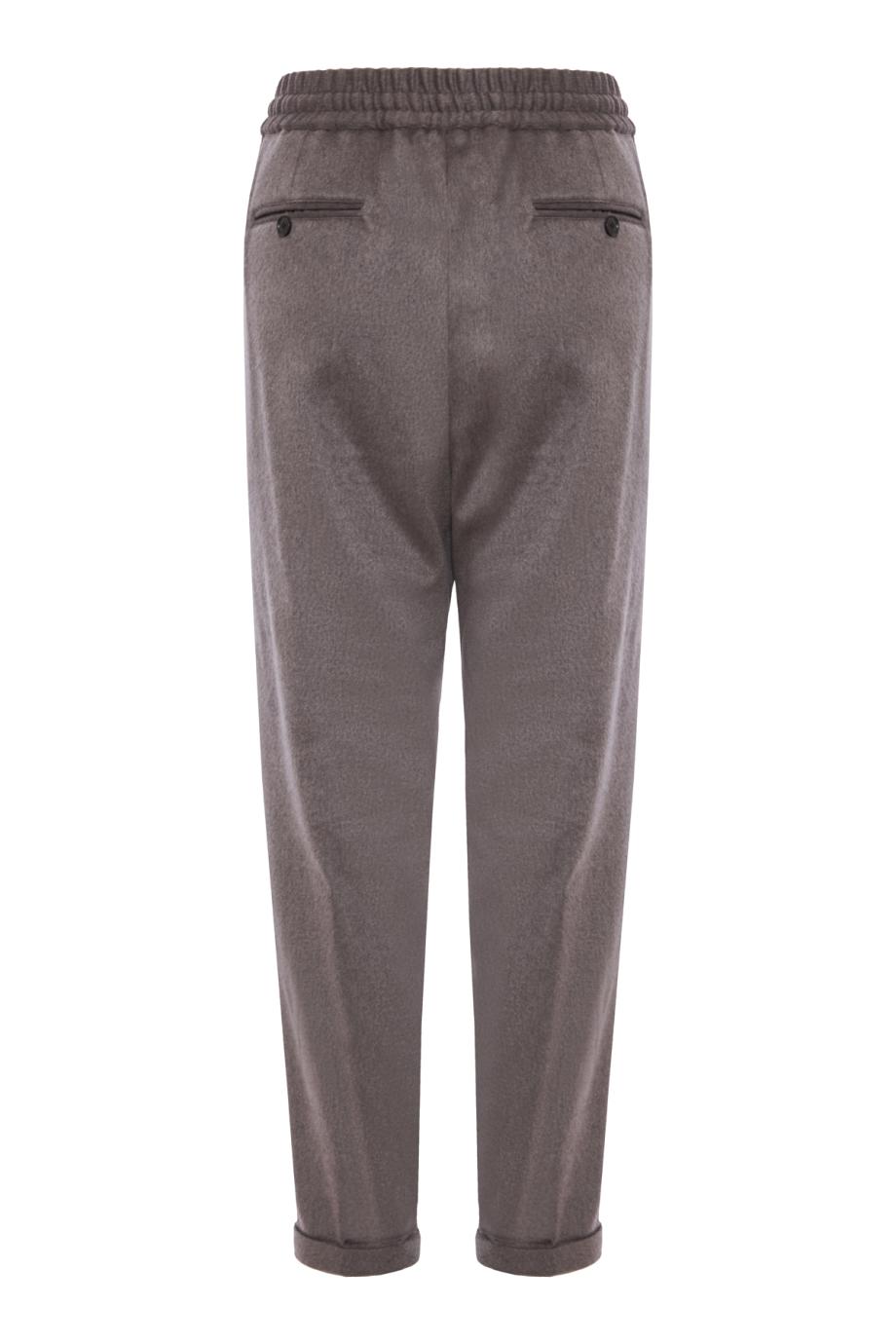 Cashmere-blend drawstring pants in taupe