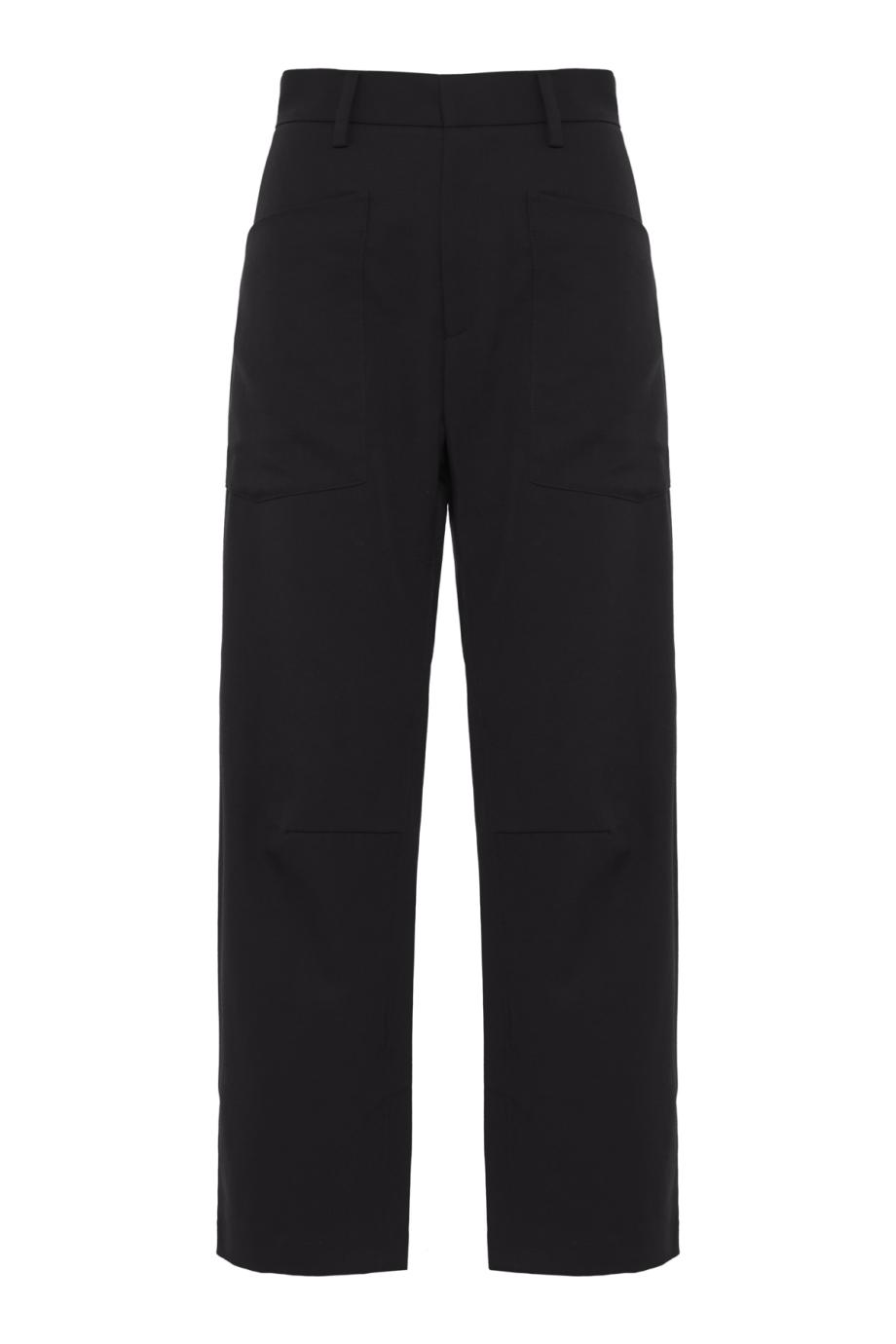 Shon barrel wool pants in black