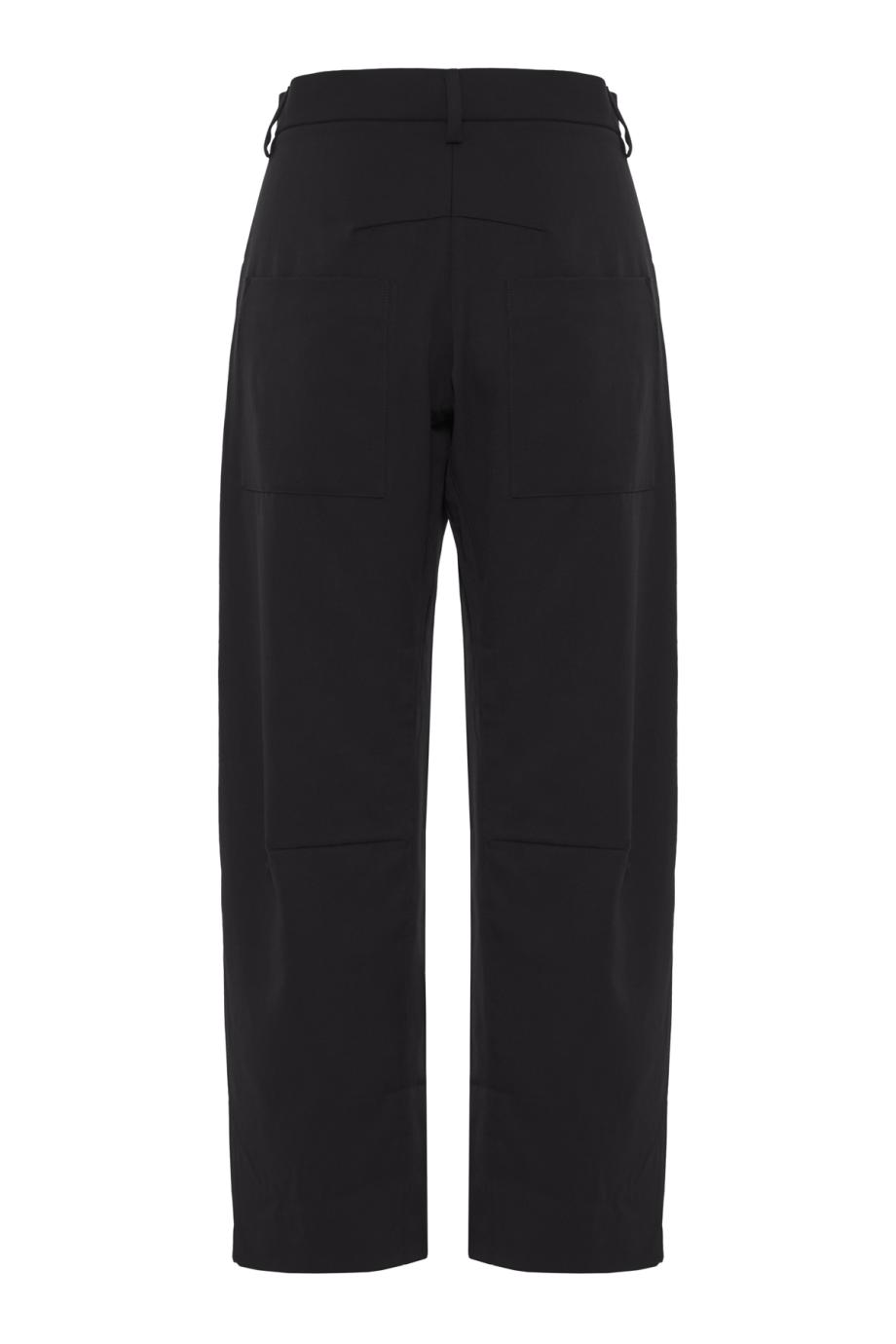 Shon barrel wool pants in black