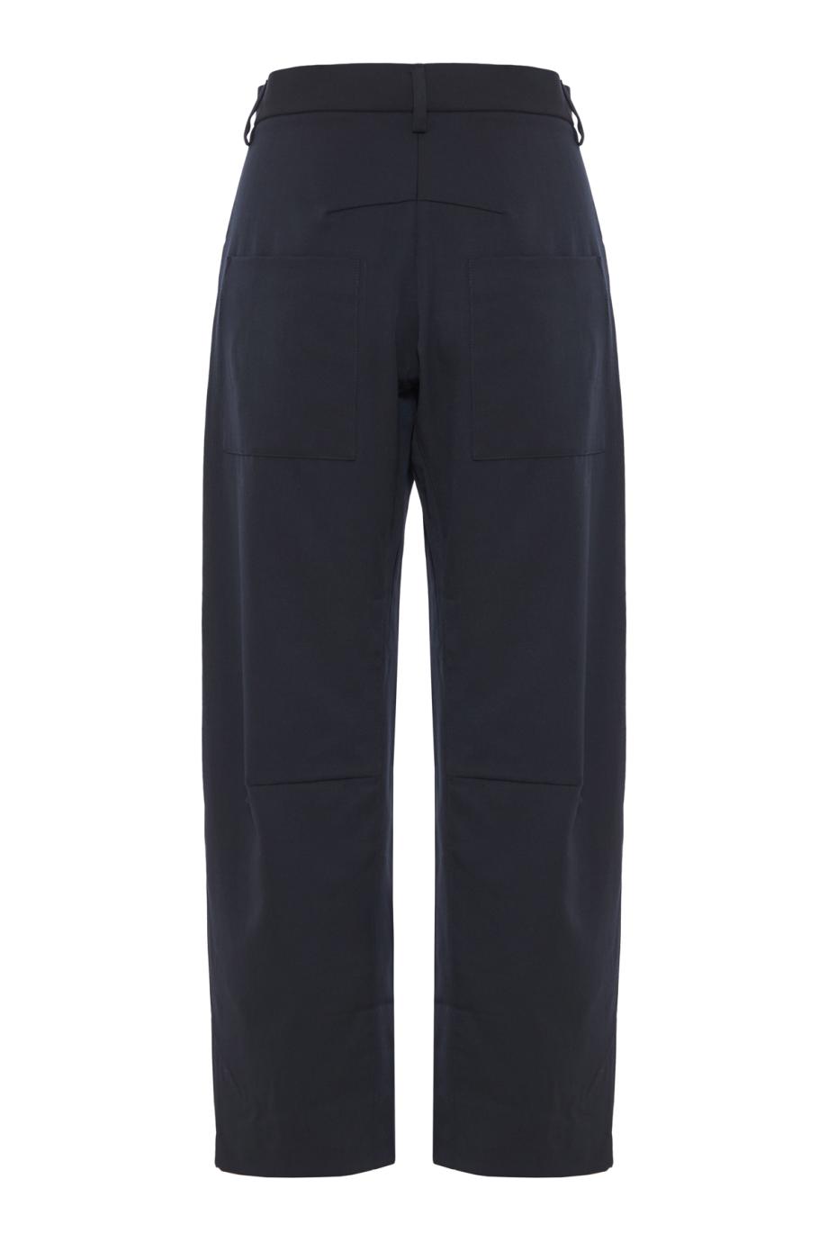 Shon barrel wool pants in midnight