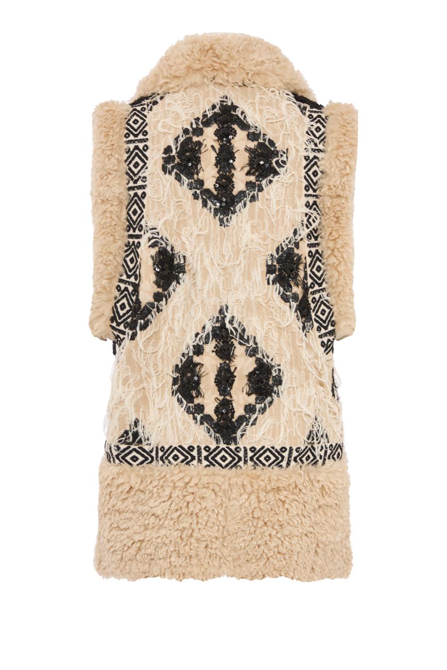 Salty Air jacquard cotton-blend vest in ecru