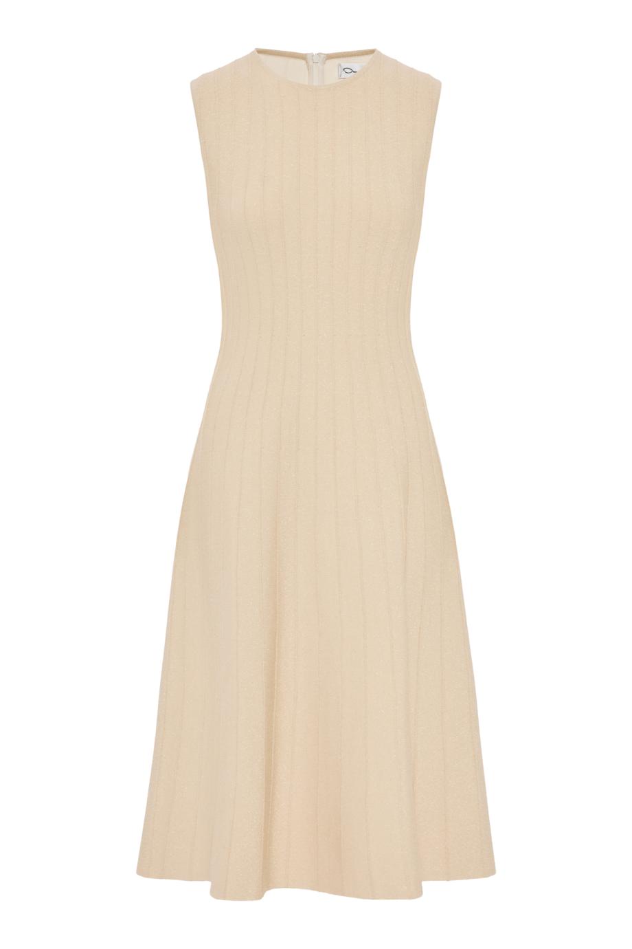 Knit midi dress in ivory