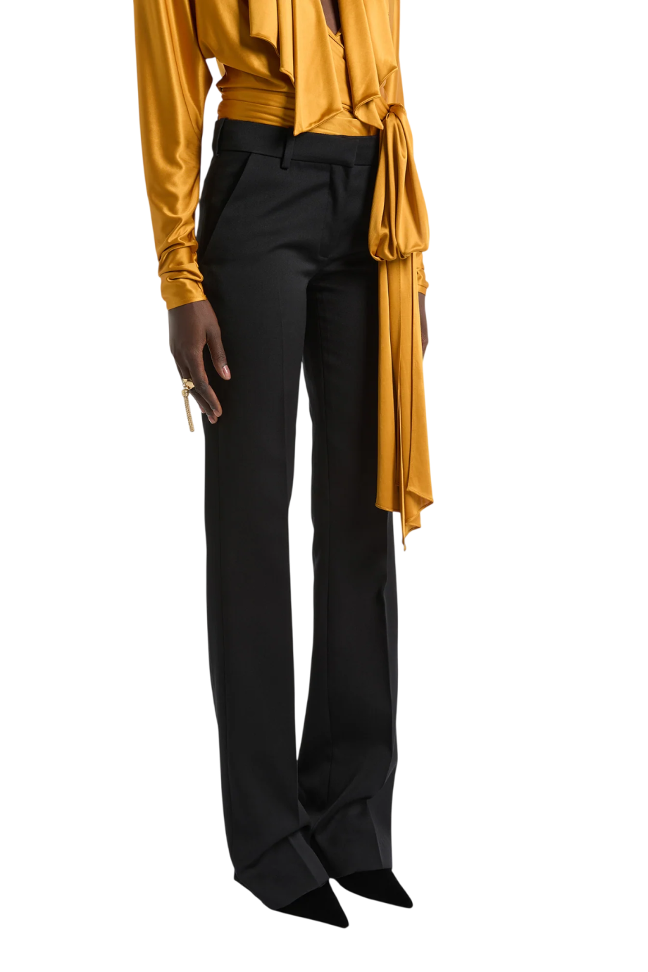 Grain de poudre wool pants in black