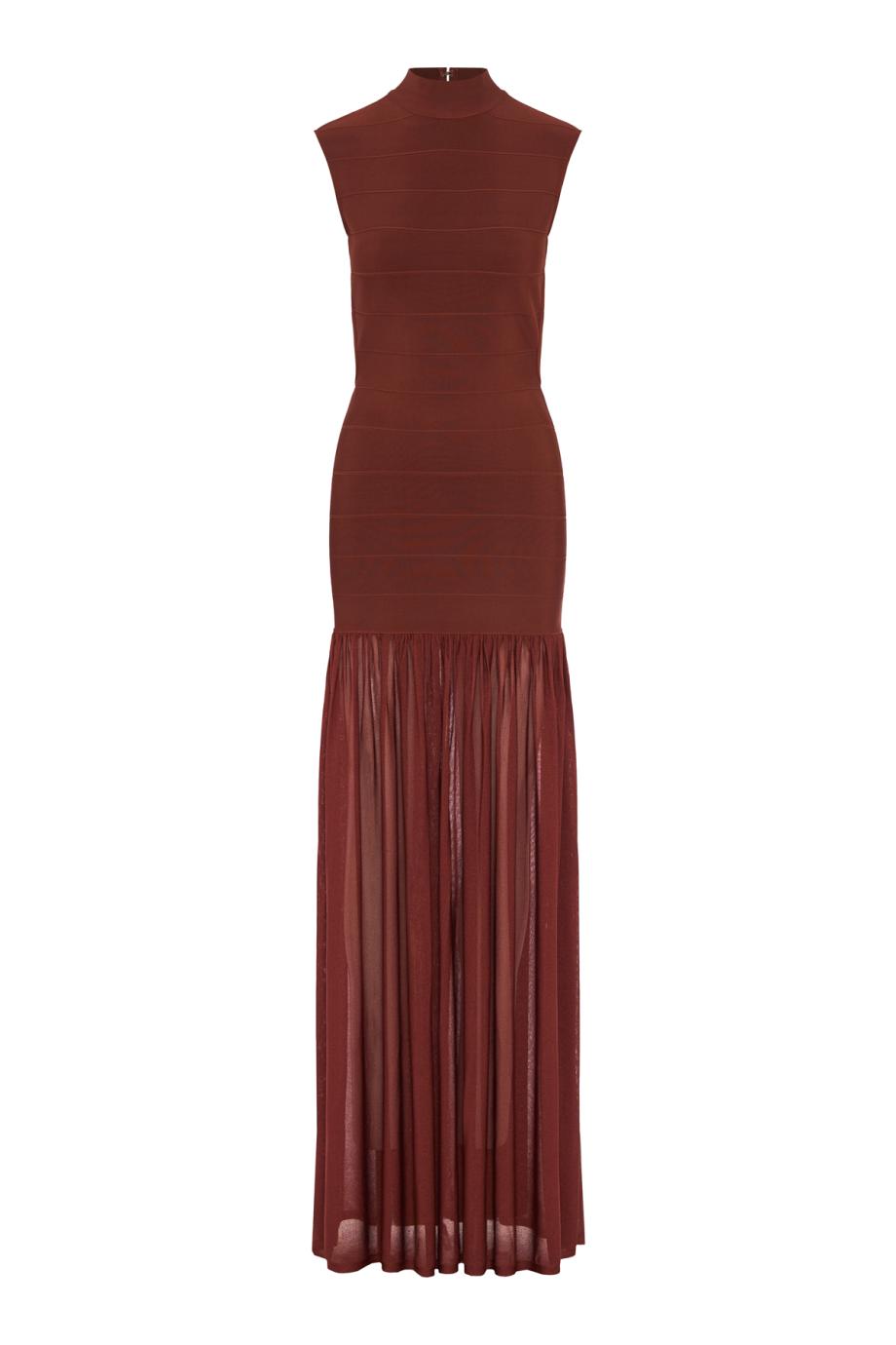 Zosima bandage maxi dress in cigar
