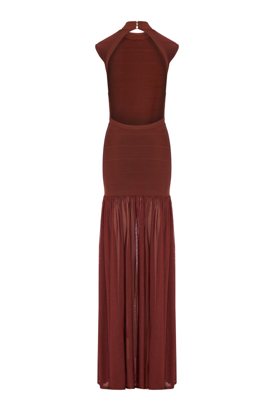 Zosima bandage maxi dress in cigar