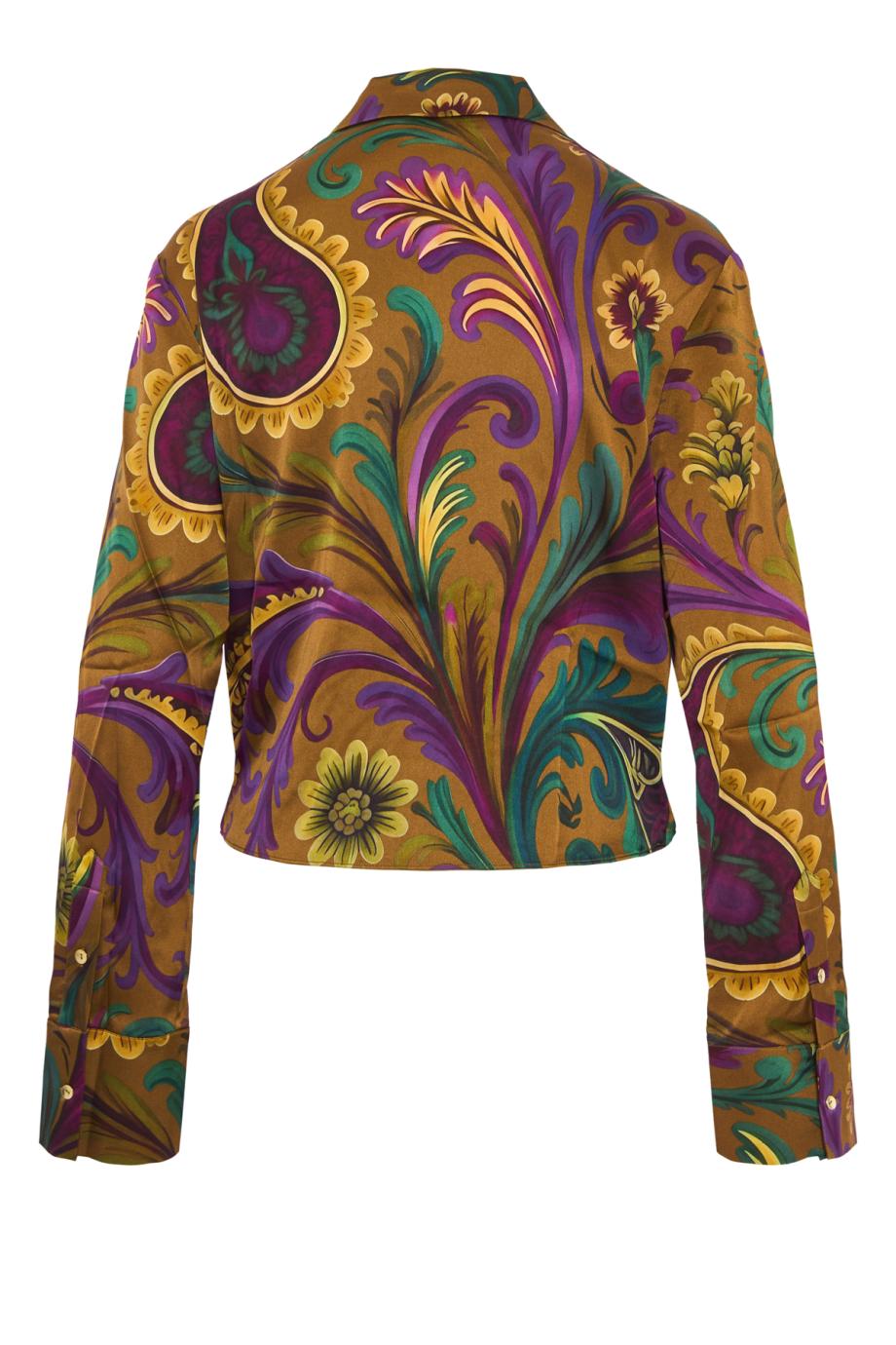 Kourt satin top in ochre