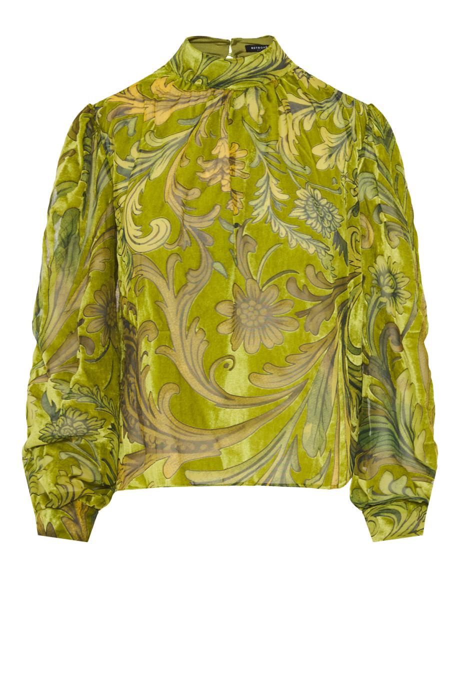Aradea burnout velvet top in envy