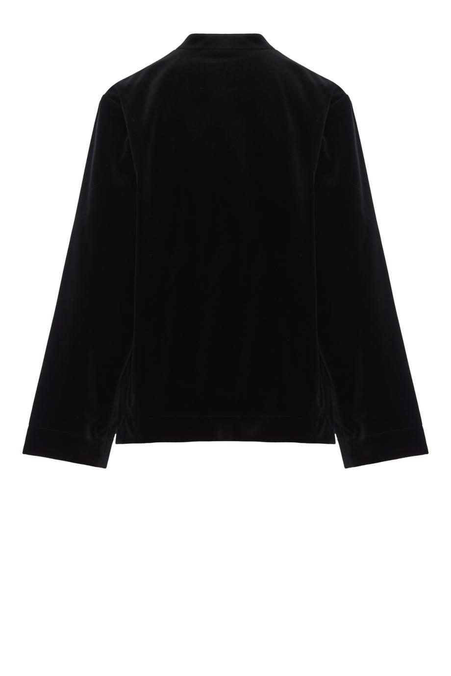 Pankou closure velvet jacket in black
