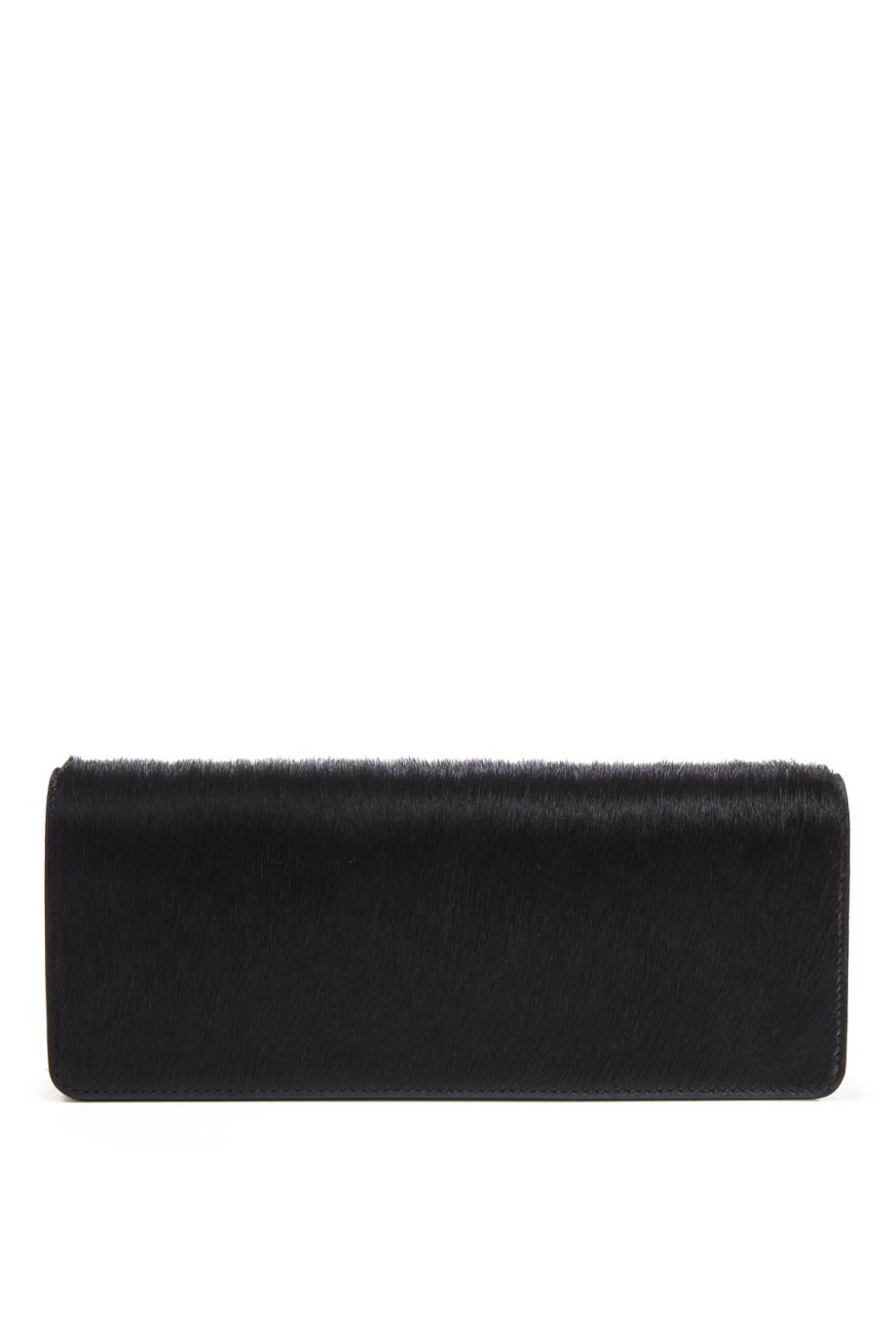 Dorian East-West haircalf clutch in black