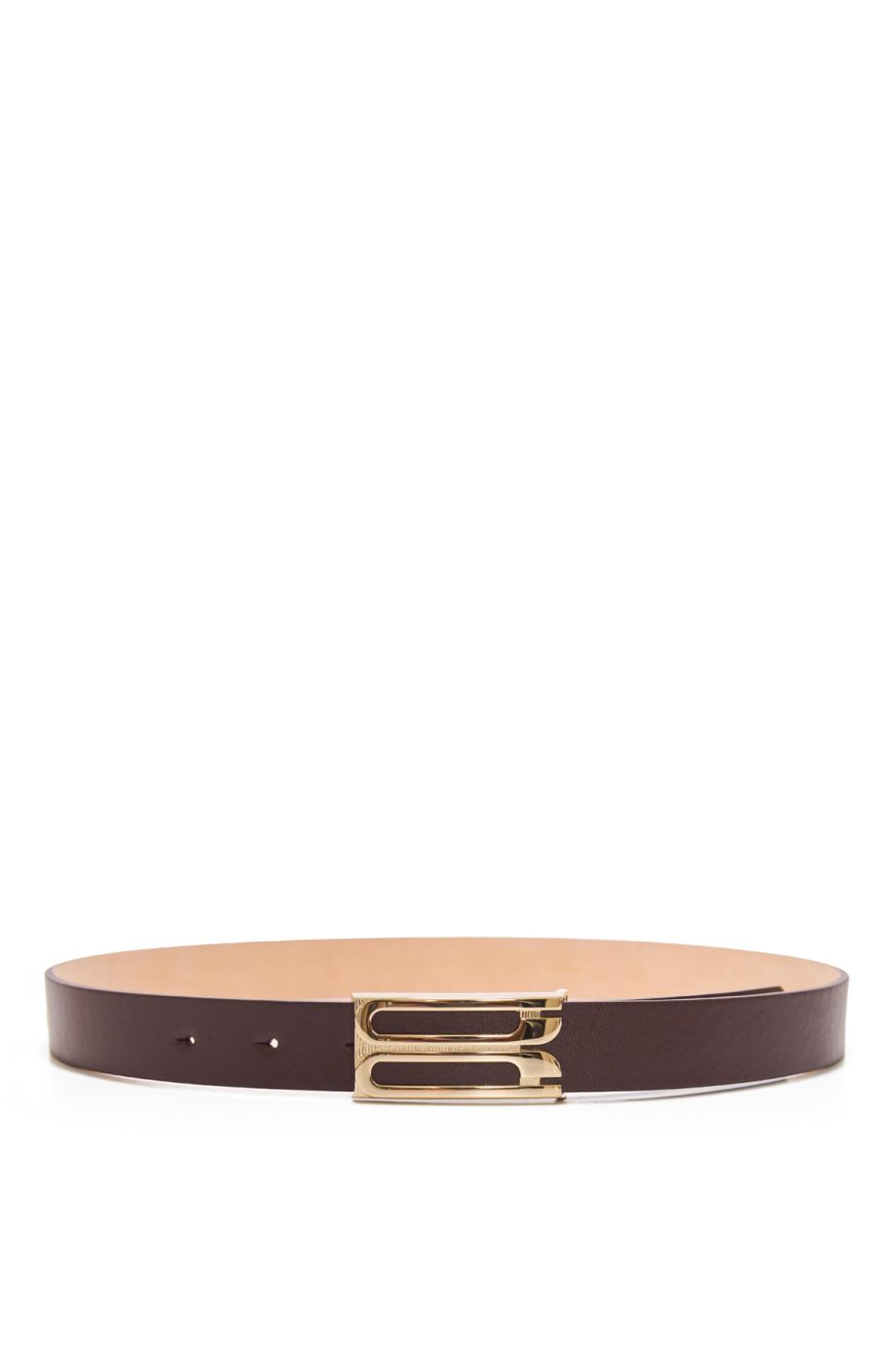 Dorian Frame leather belt in dark burgundy