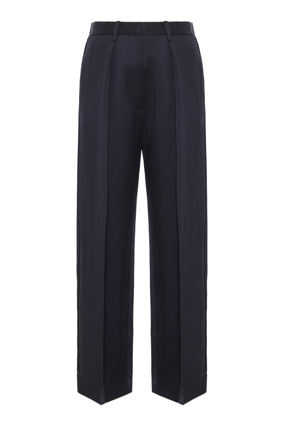 Cecilia crepe wide-leg pants in midnight