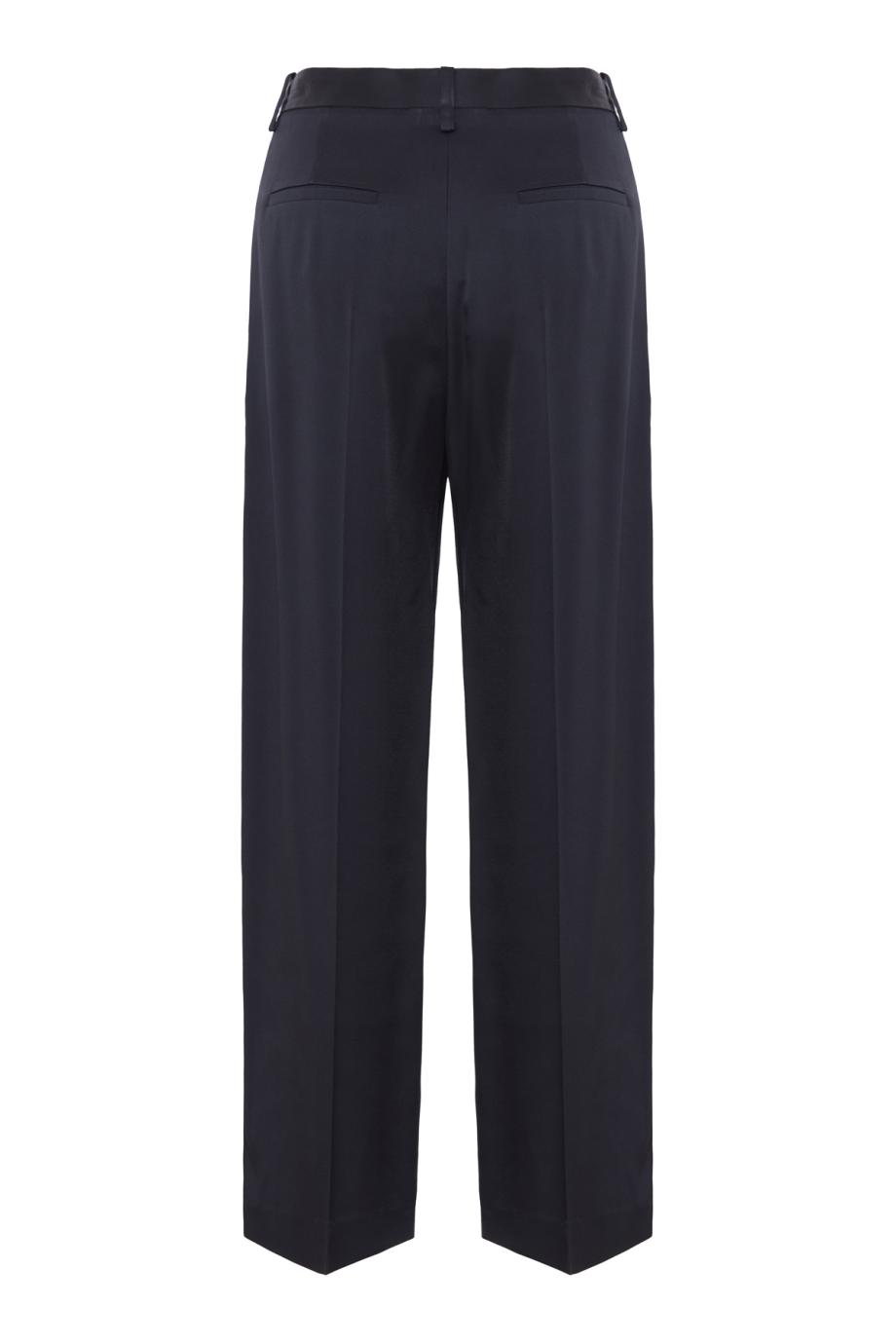 Cecilia crepe wide-leg pants in midnight