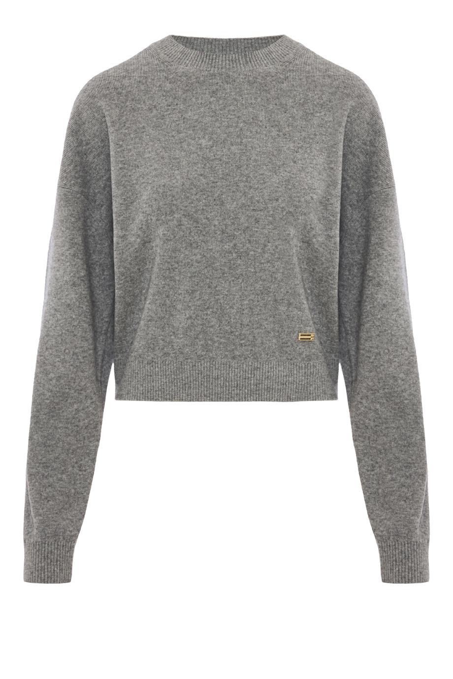 Luna wool-blend sweater in mid grey marl