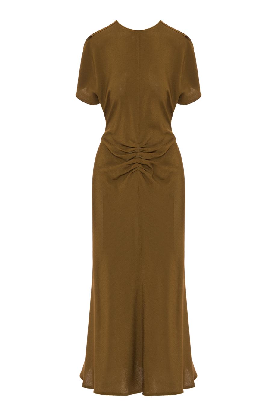 Bela crepe midi dress in golden ember