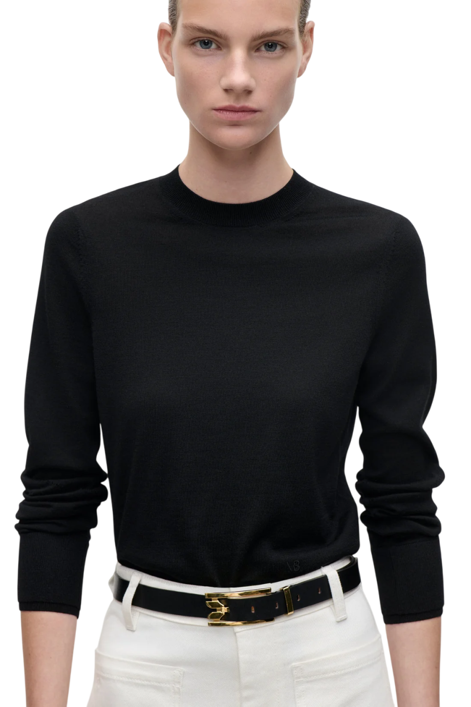 Austen merino wool-blend sweater in black