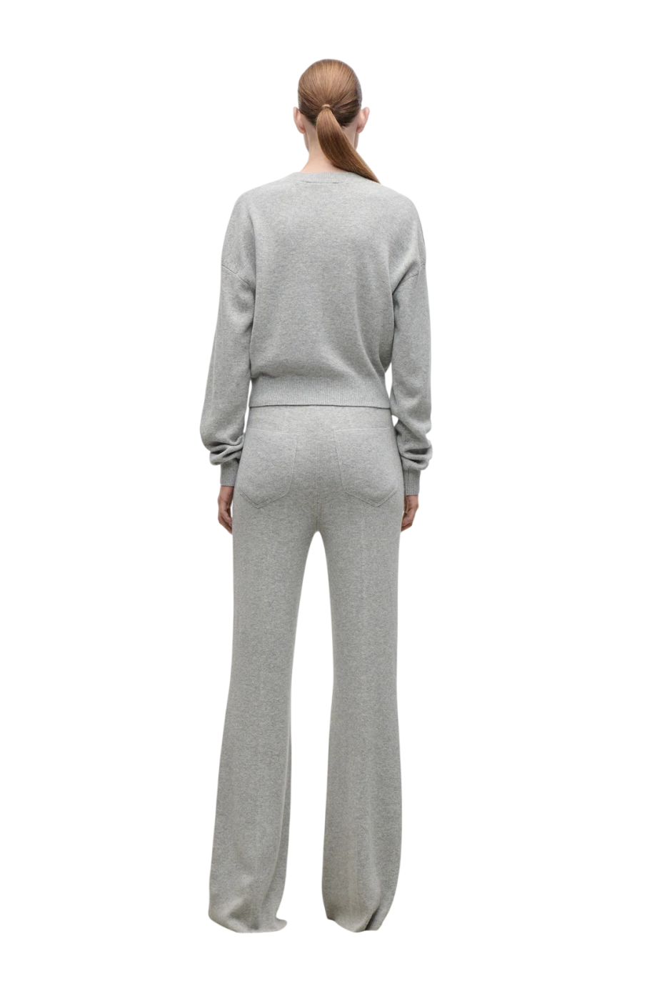 Luna wool-blend sweater in mid grey marl