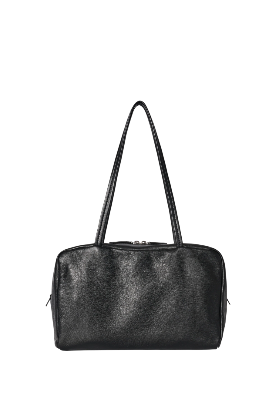 Astra Bowling waxed leather bag in black