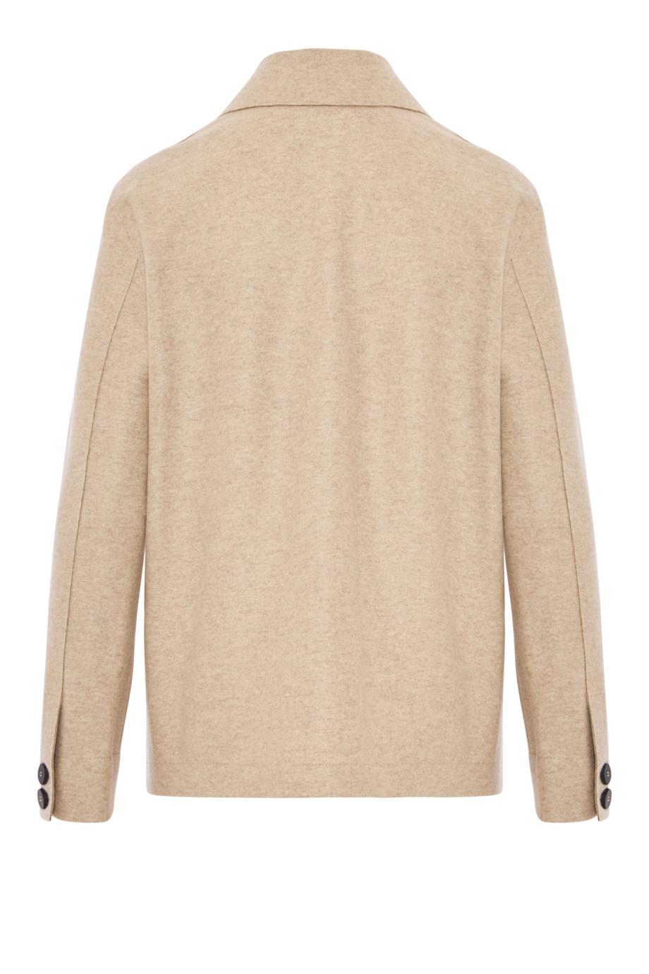 Chore cashmere flannel jacket in almond
