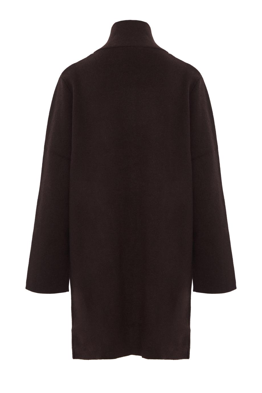 Anni knitted cashmere coat in dark oak
