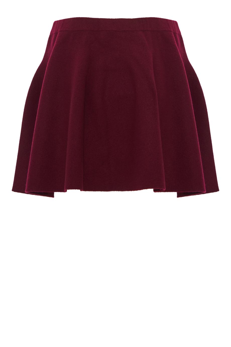 Wren double-face cashmere mini skirt in deep plum