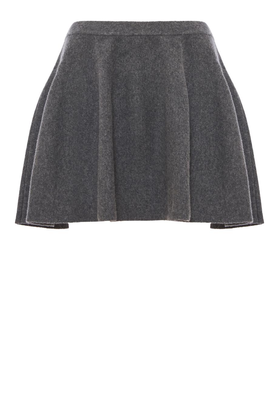 Wren double-face cashmere mini skirt in graphite