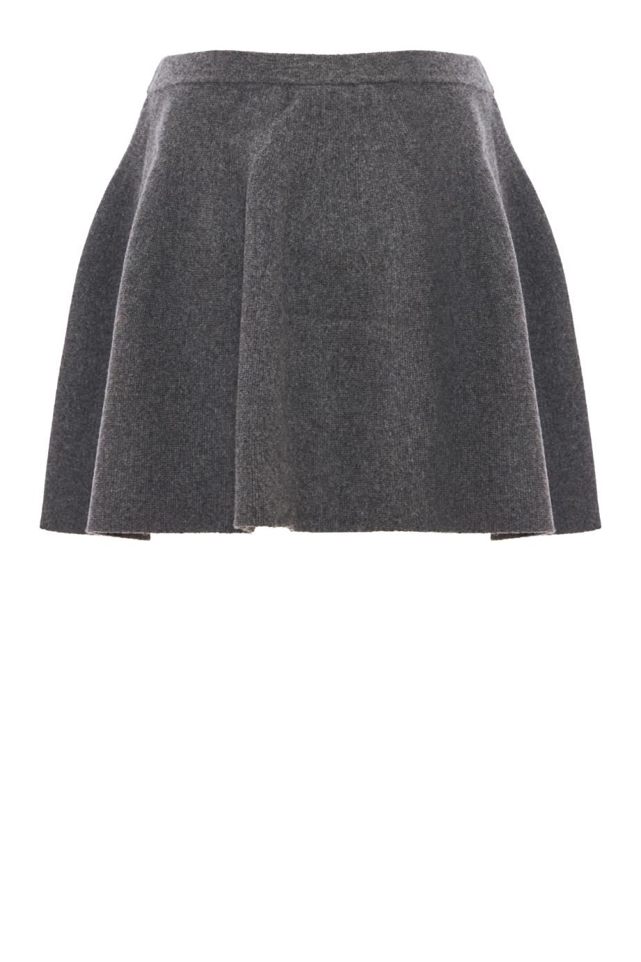 Wren double-face cashmere mini skirt in graphite