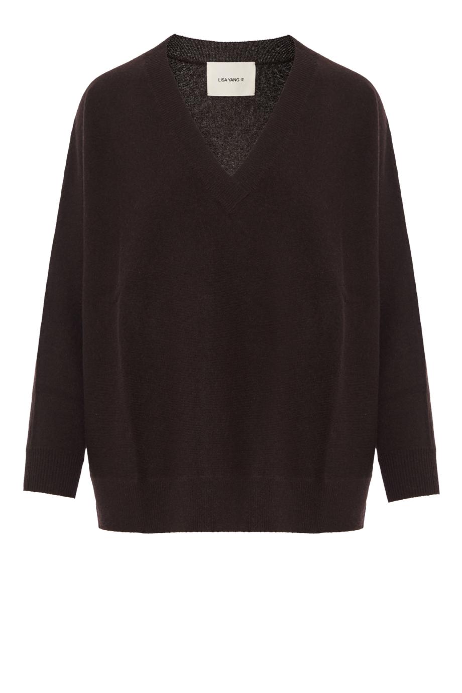 Kenny cashmere sweater in dark oak